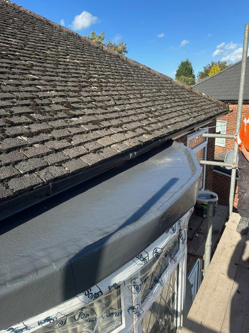 D & P job: bay roof finished