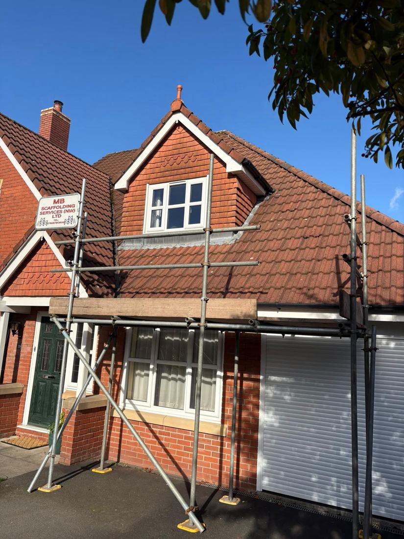 D & P job: scaffold up