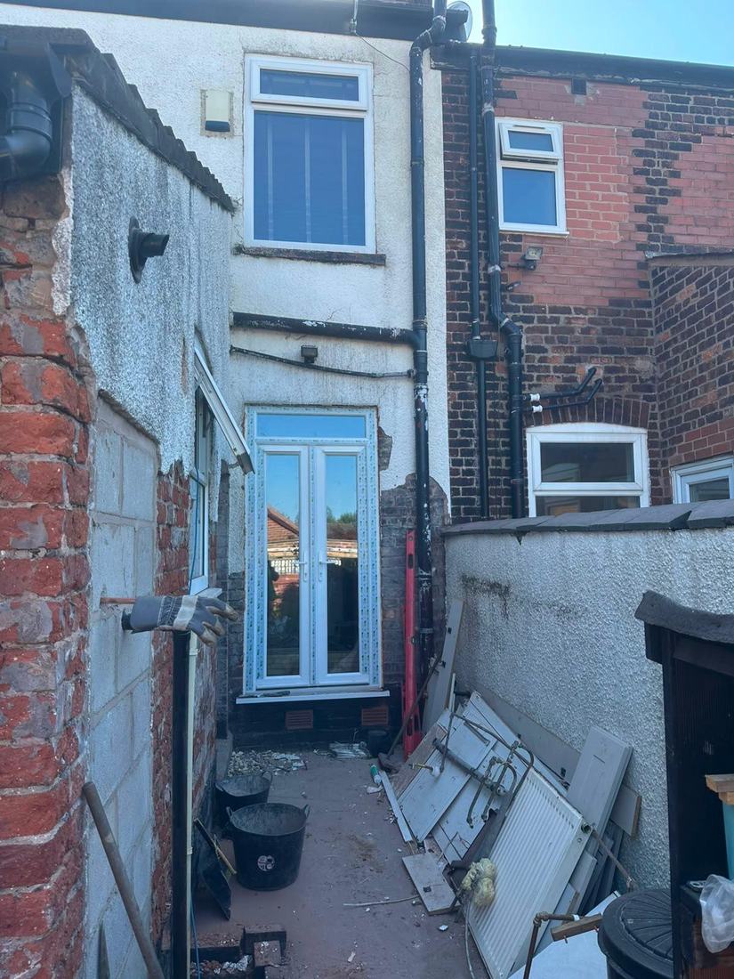 D & P job: rear of the property