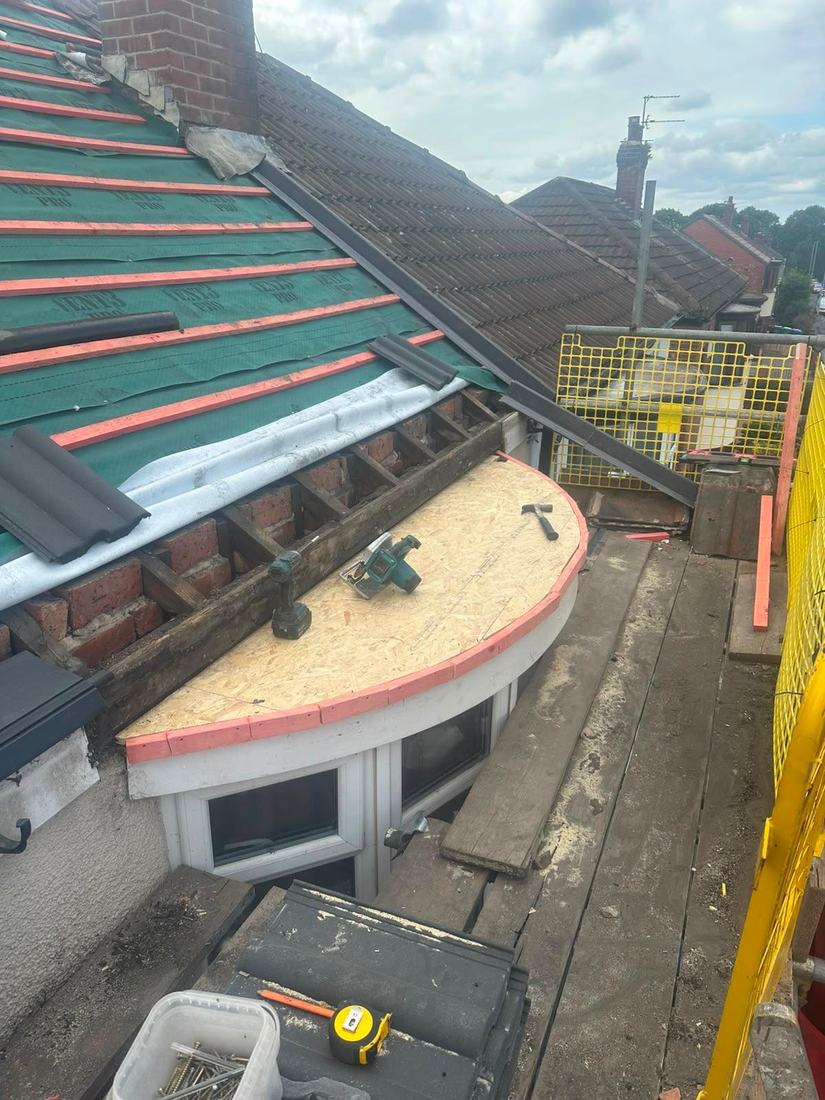 D & P job: bay roof rebuild