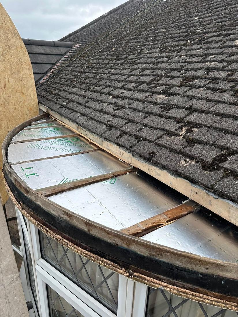 D & P job: bay roof insulated