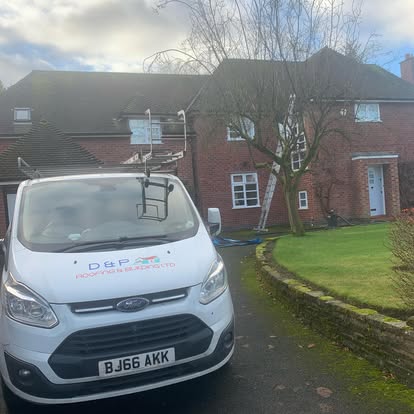 D & P van on a job